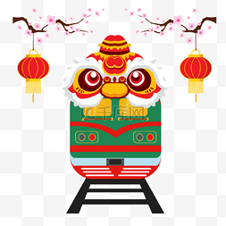 春运中国风小火车灯笼