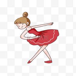 小女孩跳舞卡通图片_跳舞的女孩