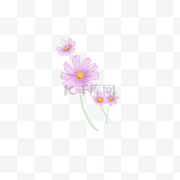 春天小清晰图片_儿童节紫色手绘卡通小清晰花朵
