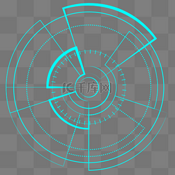科技感圆形图案图片_科技感扇形图案