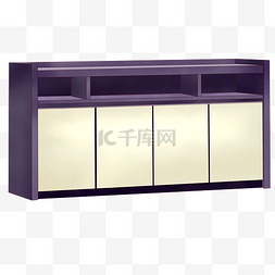紫色橱柜家具 