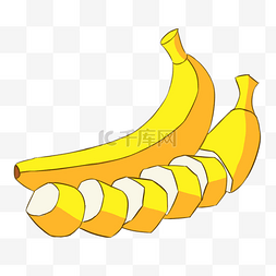 黄色香蕉片图片_香蕉图案