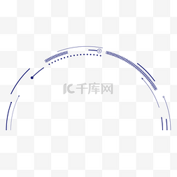 科技蓝半圆科技圆弧