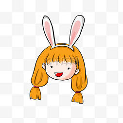 兔兔卡通头像图片_手绘卡通女孩头像