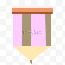 彩色铅笔文具插画