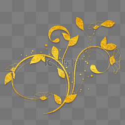 金色反光底纹图片_中国风传统烫金花纹花朵