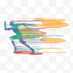 运动员奔跑元素图片_奔跑跑步的运动员