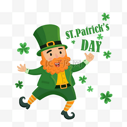 绿色手绘圣帕特里克节patricks day卡