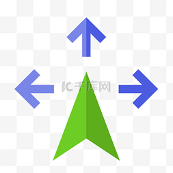 地址icon图标图片_卡通蓝色的箭头号图标