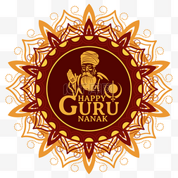 guru nanak gurpurab复古黄色纹理