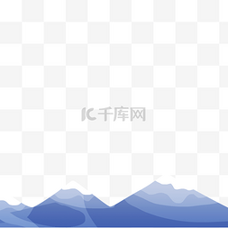 山峰素材图案图片_蓝色的山峰免抠图