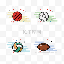 足球运动矢量图图片_运动图标AI