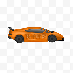 橙色赛车汽车
