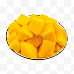 芒果酸奶被图片_切块黄色芒果