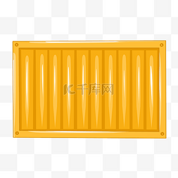 运输容器图片_黄色立体集装箱