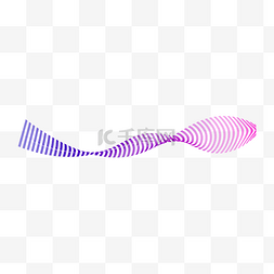 抽象蓝紫渐变波浪线条