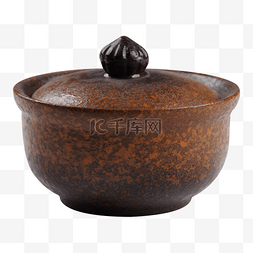 黄褐色陶瓷砂锅