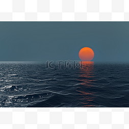 母语夕阳图片_海面太阳和波浪的照片