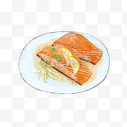 日本海鲜图片_日本美食烤三文鱼