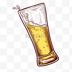 创意卡通手绘插画设计啤酒形象酒
