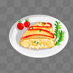 一盘番茄图片_美味蛋包饭小吃插图