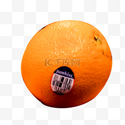 一个新鲜多汁的香橙