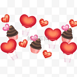 情人节立体爱心图片_情人节氢气球甜品
