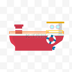 红色轮船交通