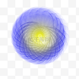 球体线条图片_渐变抽象球体与曲线