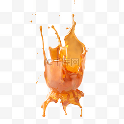 液体咖啡图片_3d立体橙汁液体飞溅