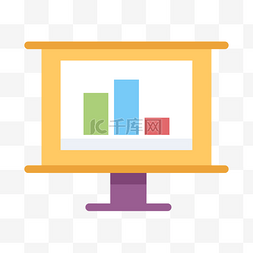 办公icon图片_卡通企业办公幕布免抠图