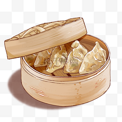 手工米皮饺子图片_冬天饺子美食