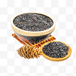 黑米png图片_粮食农作物黑米
