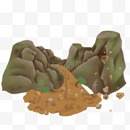 岩层地质图片_泥石流滑坡