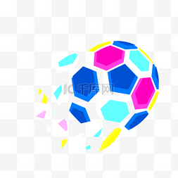 多彩颜色球图片_卡通彩色足球免扣图