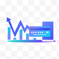 增速增长图片_矢量扁平经济金融