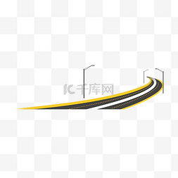 交通道路卡通图片_卡通高速公路插画