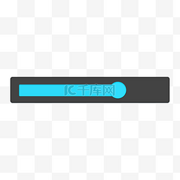 蓝色科技ui图片_进度音量调节音乐蓝色按钮