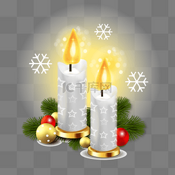烛光剪贴画图片_圣诞节氛围蜡烛advent