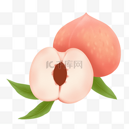 粉色水果桃子