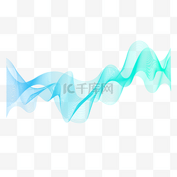 蓝色科技背景线条图片_蓝色科技波浪线条背景元素