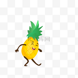 黄色菠萝表情包免抠图