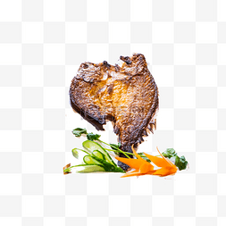 烤鱼菜品图片_新鲜的烤鱼免抠图