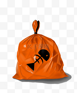 垃圾袋图片图片_橘色垃圾袋袋子