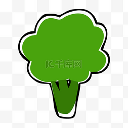 绿色蔬菜花菜MEB风格图标