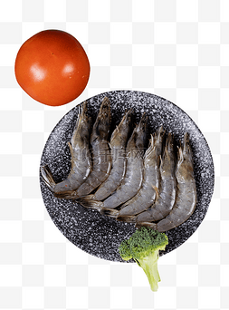西红柿生鲜美食白虾