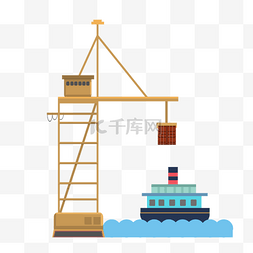 塔吊集装箱轮船