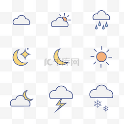 闪电图标闪电图片_天气清新简约图标