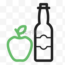 苹果酒瓶图标