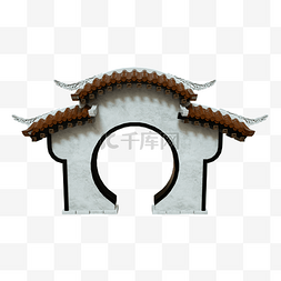 中式门洞屋檐